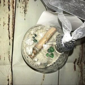 Accents - sand filled ornament w/ messanger bottle Accents - sand filled ornament w/ messanger bottle